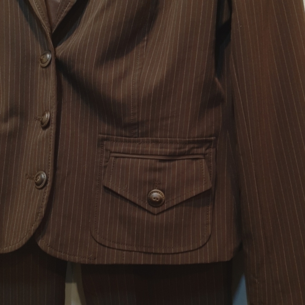 TAPEMEASURE Pinstripe 2pc Pant Suit Blazer Jacket Co-Ord Set Business Fall - Picture 4 of 15